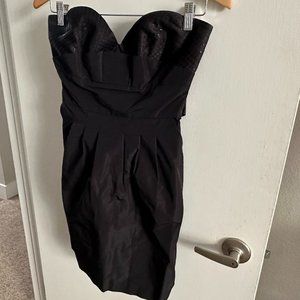 BCBG Black Strapless Cocktail Dress